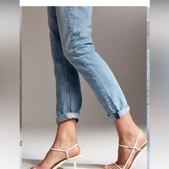 Aritzia Denim Forum The Ex Boyfriend Denim Blue size 26 Organic Cotton - Picture 5 of 16